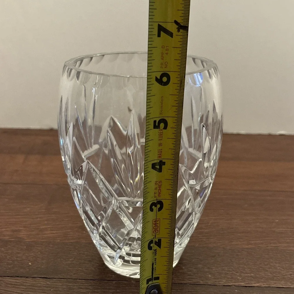 Vintage Cut Crystal  Vase Clear 6